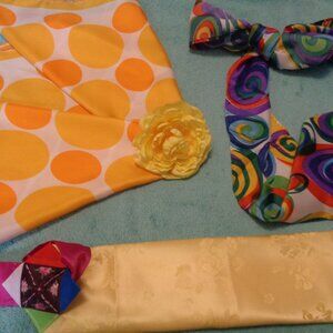 RETRO RETRO SILK VERA SCARF HIPPIE COLORS SASH SCARF FUNNY TIE LOT
